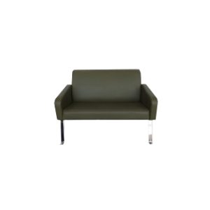 مبل دو نفره چرم مشکی کد M503