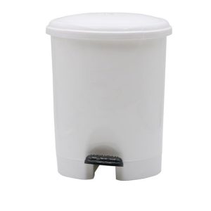 سطل زباله پدال دار سفید کد H-BA-15